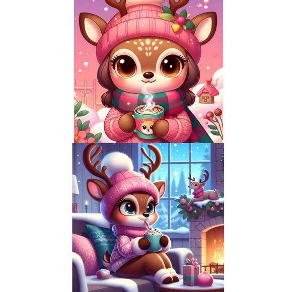 Small Brunette Doll in Reindeer costume. - Picture 13 of 14